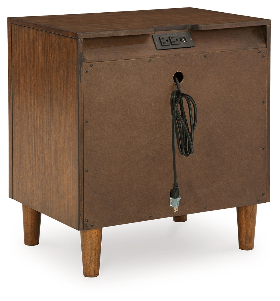 Ashley Furniture - LYNCOTT NIGHTSTAND - Dark Brown Wood - Nightstands - Additional View 5