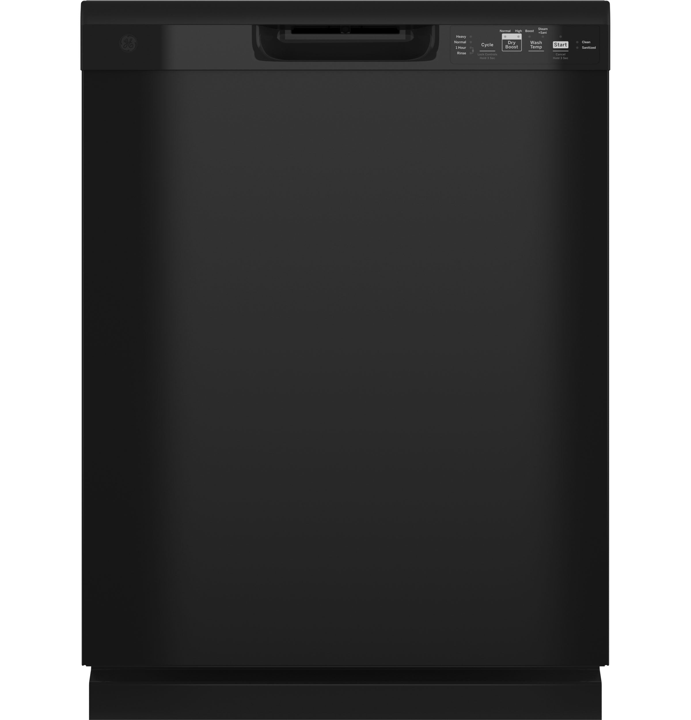GE BLACK DISHWASHER FRONT CONTROL WITH STEAM - Dishwashers