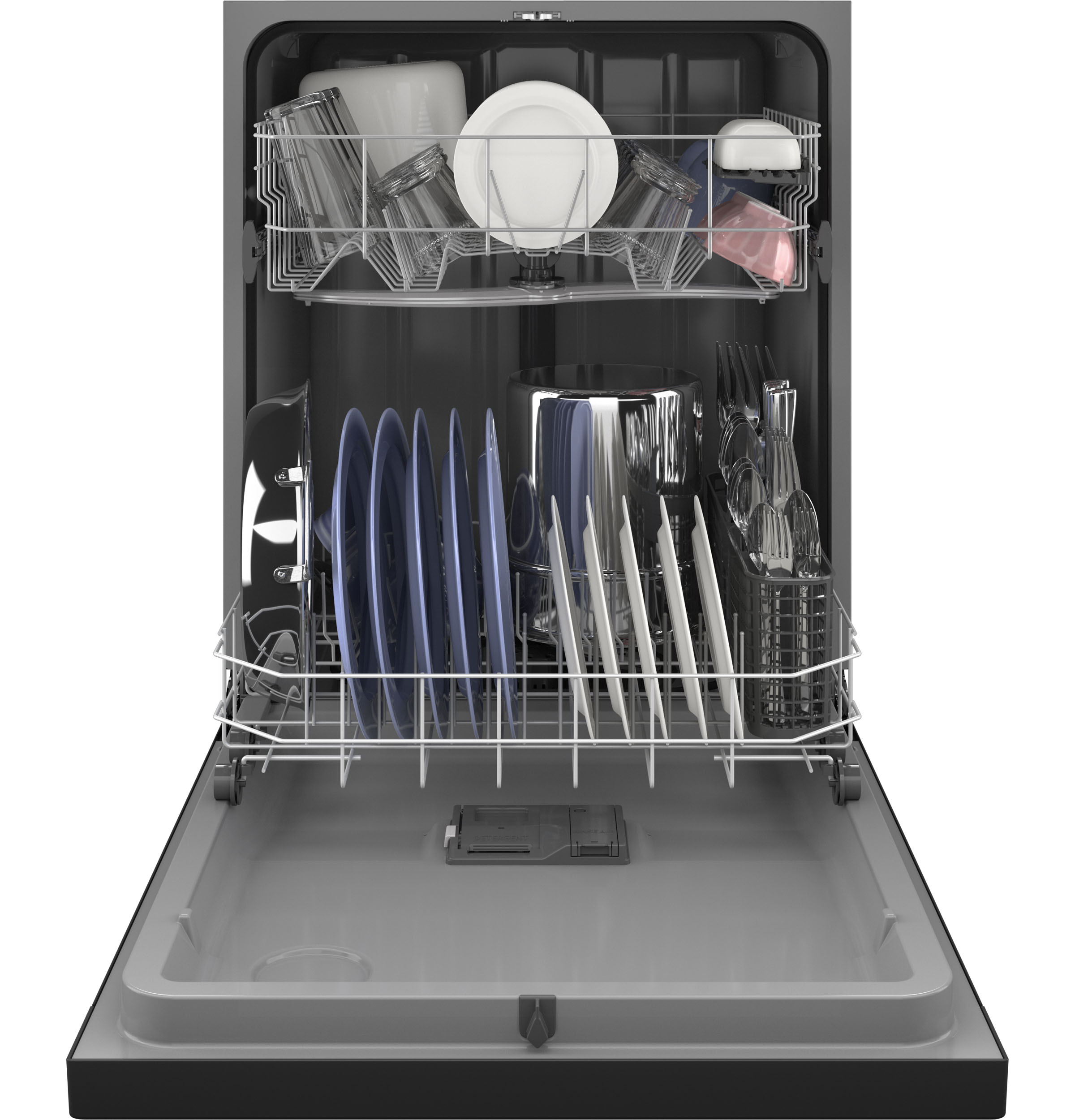 23.75" GE Energy Star Dishwasher With Front Controls - Black - Dishwashers - Additional View 2