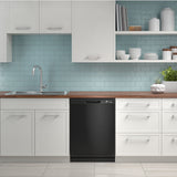 GE BLACK DISHWASHER FRONT CONTROL WITH STEAM - Dishwashers - Additional View 3