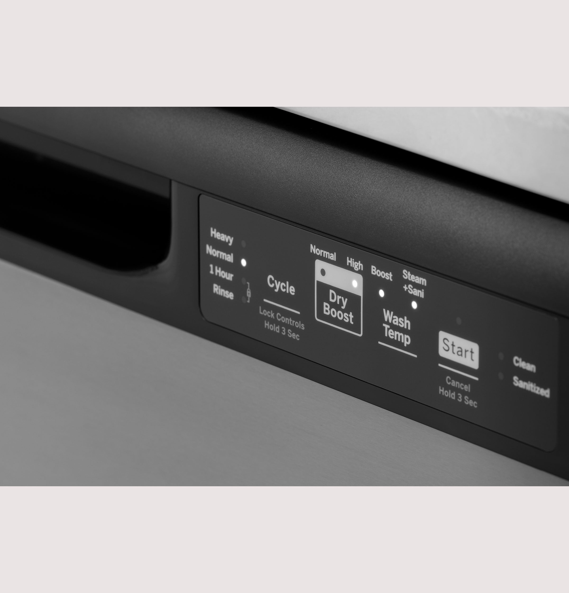 GE BLACK DISHWASHER FRONT CONTROL WITH STEAM - Dishwashers - Additional View 9