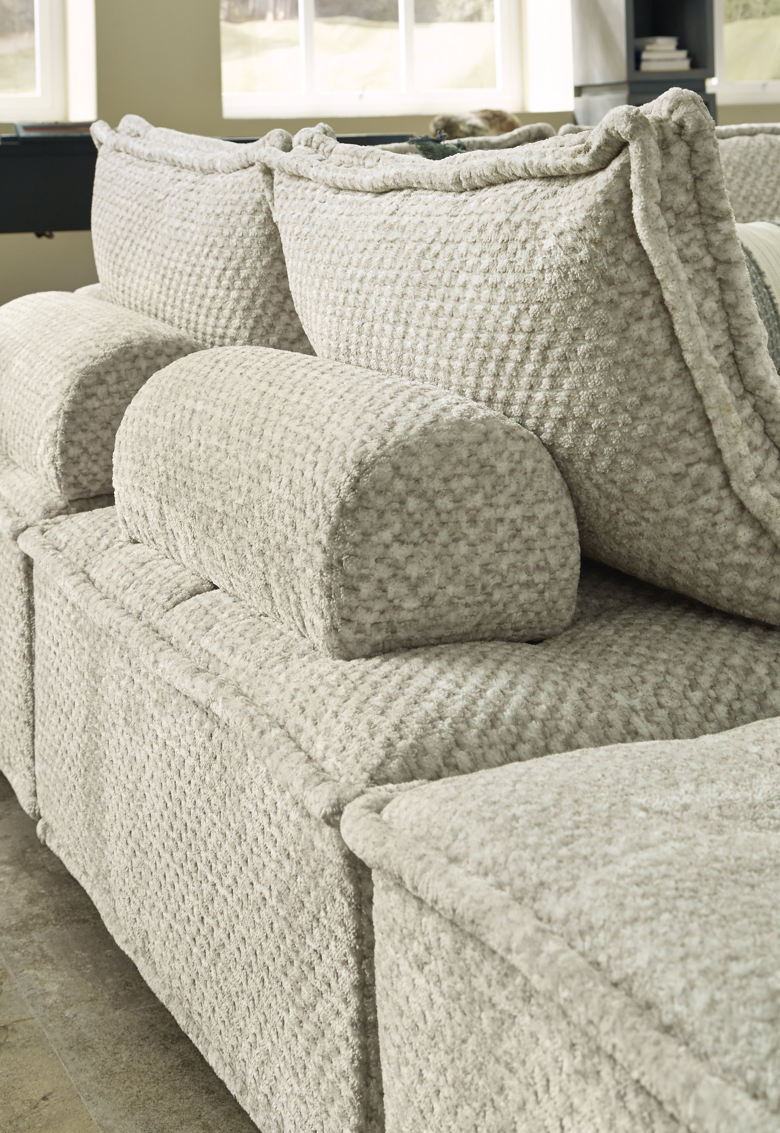 Ashley Furniture - BALES TAUPE ACCENT CHAIR - Light Brown Fabric - Chairs - Additional View 7