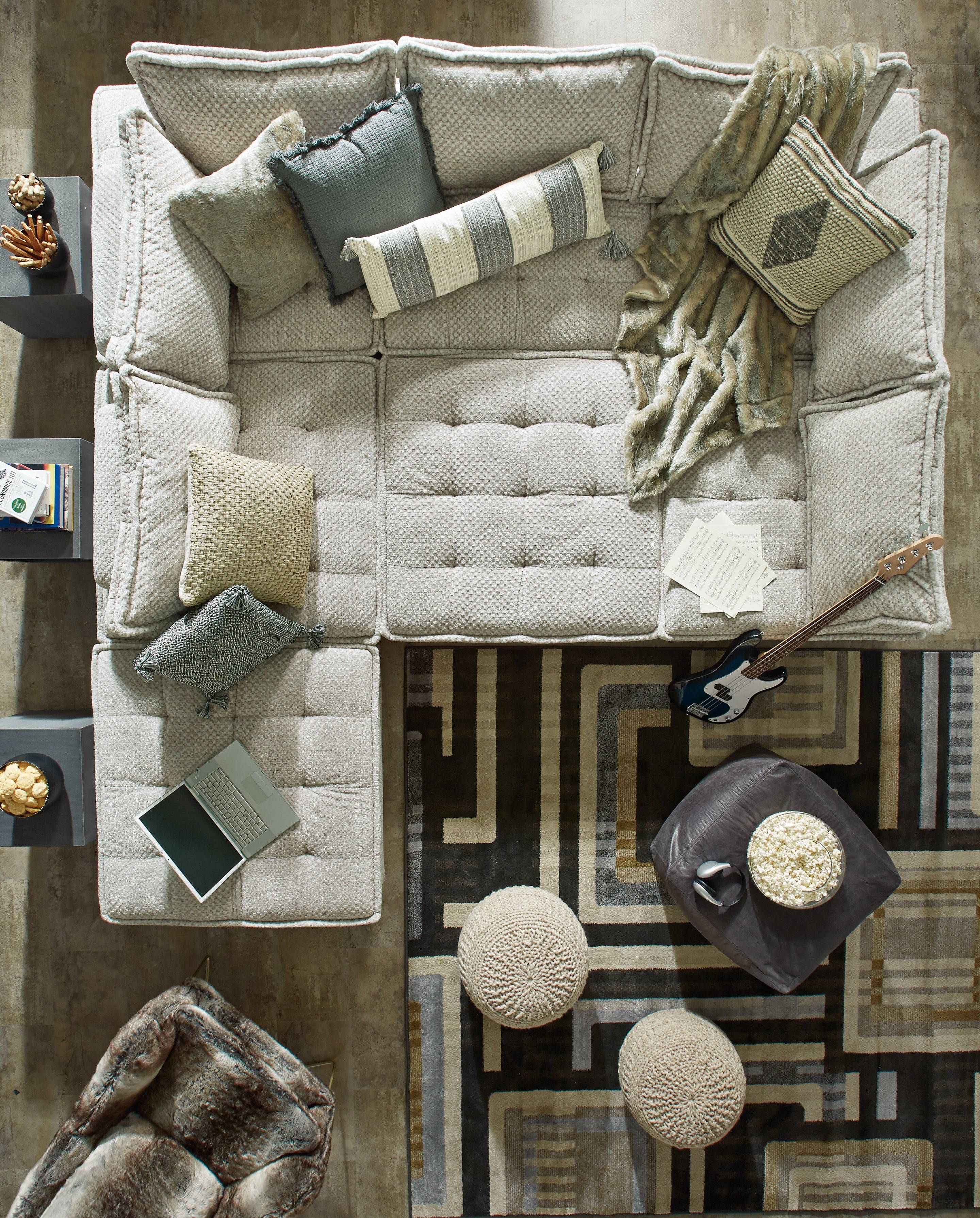 Ashley Furniture - BALES TAUPE ACCENT CHAIR - Light Brown Fabric - Chairs - Additional View 9