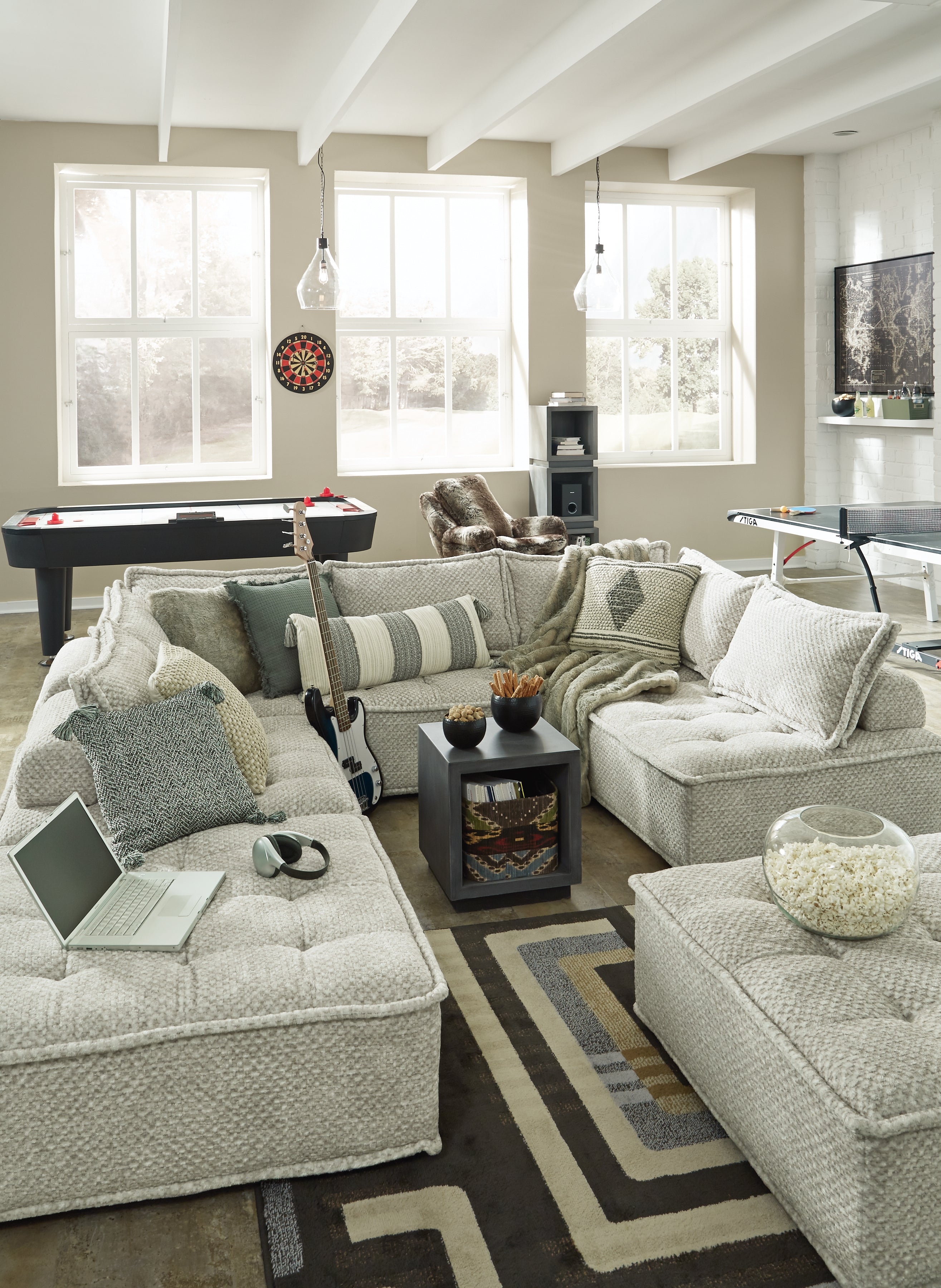 Ashley Furniture - BALES TAUPE ACCENT CHAIR - Light Brown Fabric - Chairs - Additional View 10