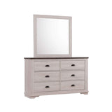 CORALEE CHALK DRESSER AND MIRROR