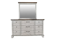 Bear Creek Dresser And Mirror - White