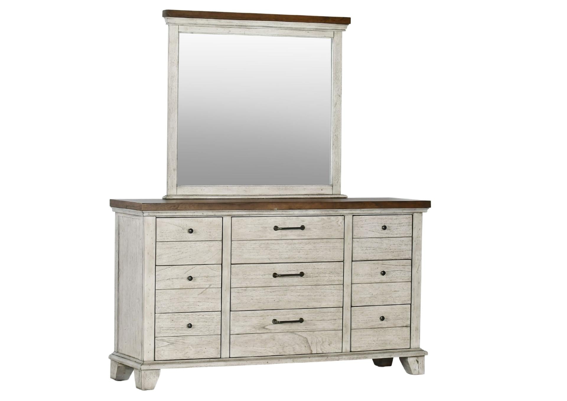 Bear Creek Dresser And Mirror - White - Additional View 1