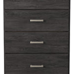 Ashley Furniture - Belachime 4 Drawer Chest - Black - Dark Gray Wood - Chests - Additional View 1