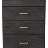 Ashley Furniture - Belachime 4 Drawer Chest - Black - Dark Gray Wood - Chests - Additional View 1