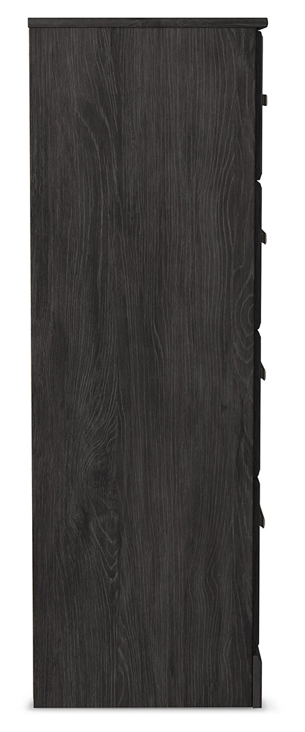 Ashley Furniture - Belachime 4 Drawer Chest - Black - Dark Gray Wood - Chests - Additional View 2