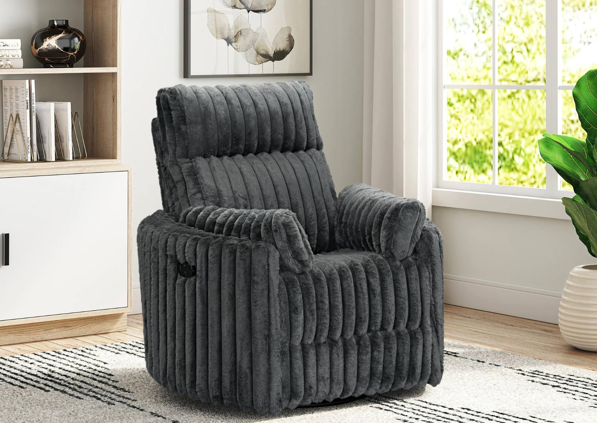Avenida Glider Recliner - Gunmetal - Additional View 1