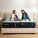 Tempur Sealy - Luxeadapt 2.0 Medium Hybrid King Mattress - White|Black Fabric - Mattresses - Additional View 3