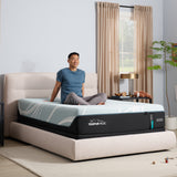 Tempur Sealy - Luxeadapt 2.0 Medium Hybrid King Mattress - White|Black Fabric - Mattresses - Additional View 4