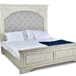 Steve Silver Furniture - Highland Park Queen Bed - White - Faux Leather - Beds - Additional View 3