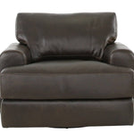 CAMEROON BROWN LEATHER SWIVEL CHAIR