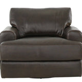CAMEROON BROWN LEATHER SWIVEL CHAIR
