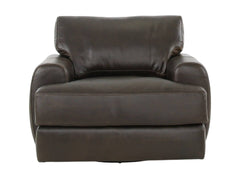 CAMEROON BROWN LEATHER SWIVEL CHAIR