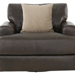 CAMEROON BROWN LEATHER SWIVEL CHAIR - Additional View 1