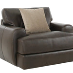 CAMEROON BROWN LEATHER SWIVEL CHAIR - Additional View 3