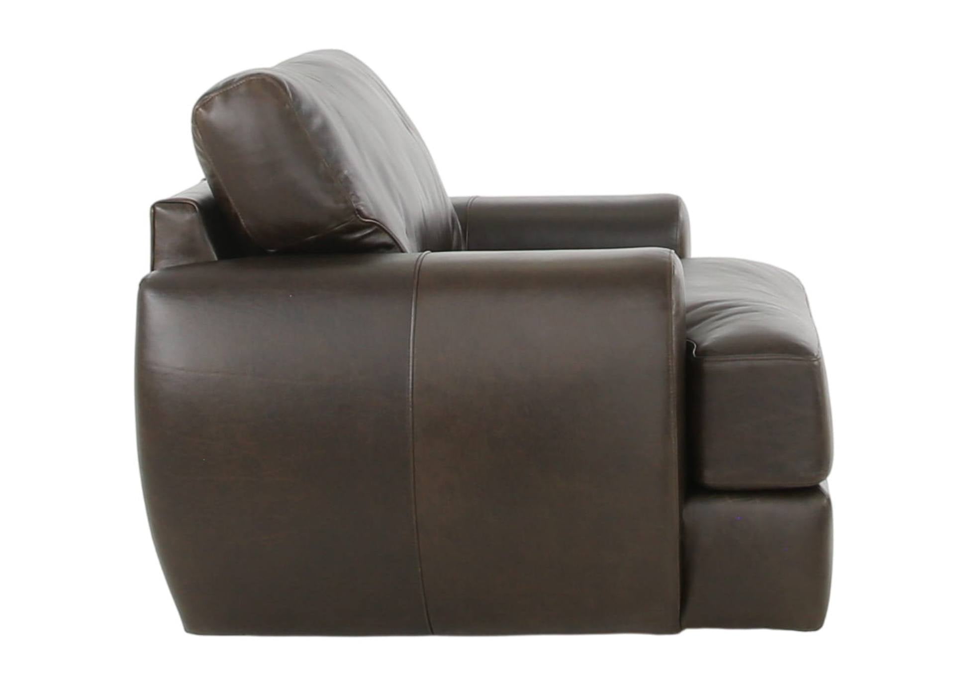 CAMEROON BROWN LEATHER SWIVEL CHAIR - Additional View 4