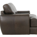CAMEROON BROWN LEATHER SWIVEL CHAIR - Additional View 4