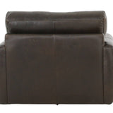 CAMEROON BROWN LEATHER SWIVEL CHAIR - Additional View 5