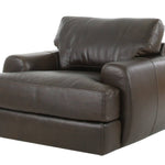 CAMEROON BROWN LEATHER SWIVEL CHAIR - Additional View 7