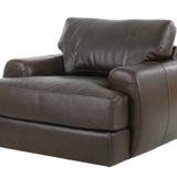 CAMEROON BROWN LEATHER SWIVEL CHAIR - Additional View 7