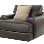 CAMEROON BROWN LEATHER SWIVEL CHAIR - Additional View 8