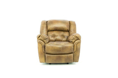 Hudson Leather Power Recliner - Saddle
