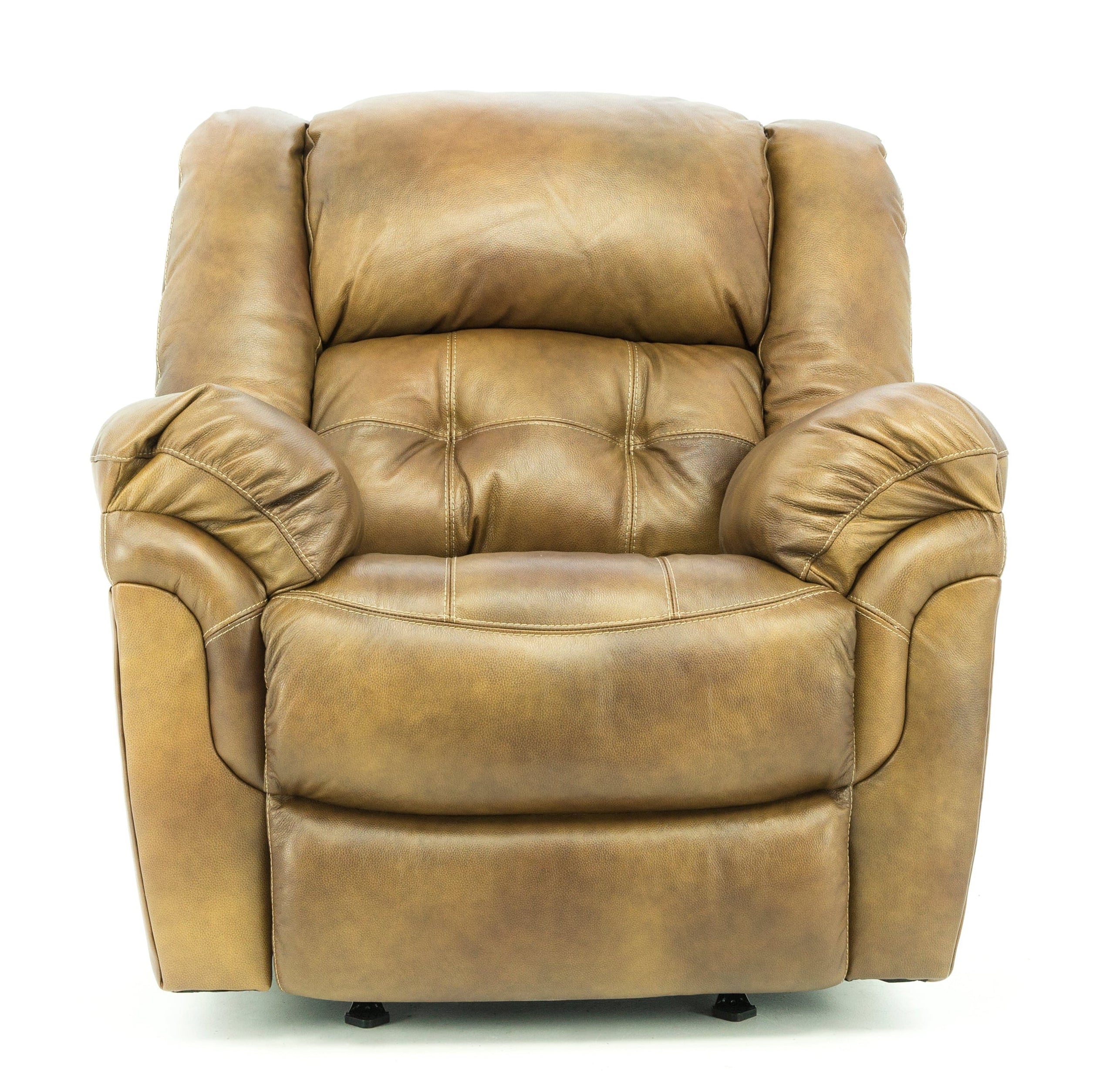 Hudson Leather Power Recliner - Saddle