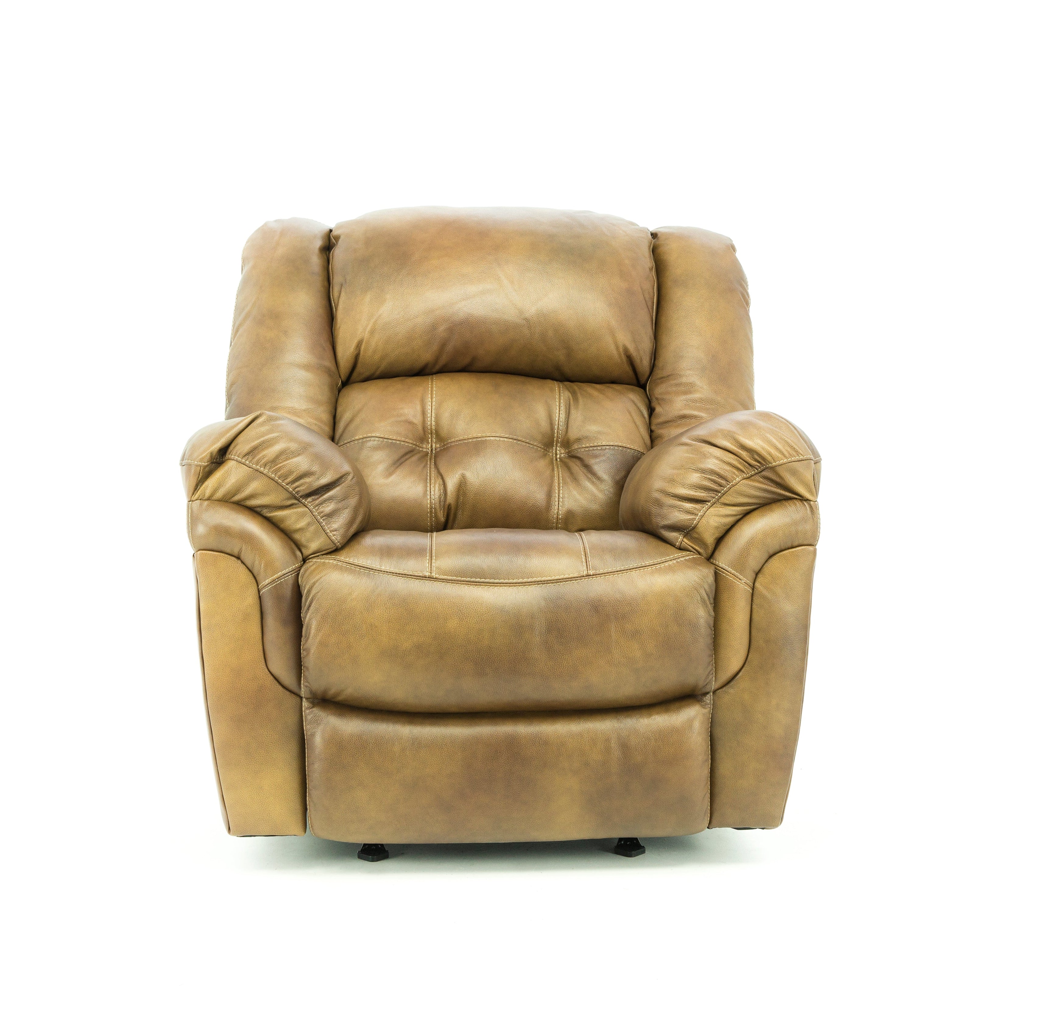 Hudson Leather Power Recliner - Saddle