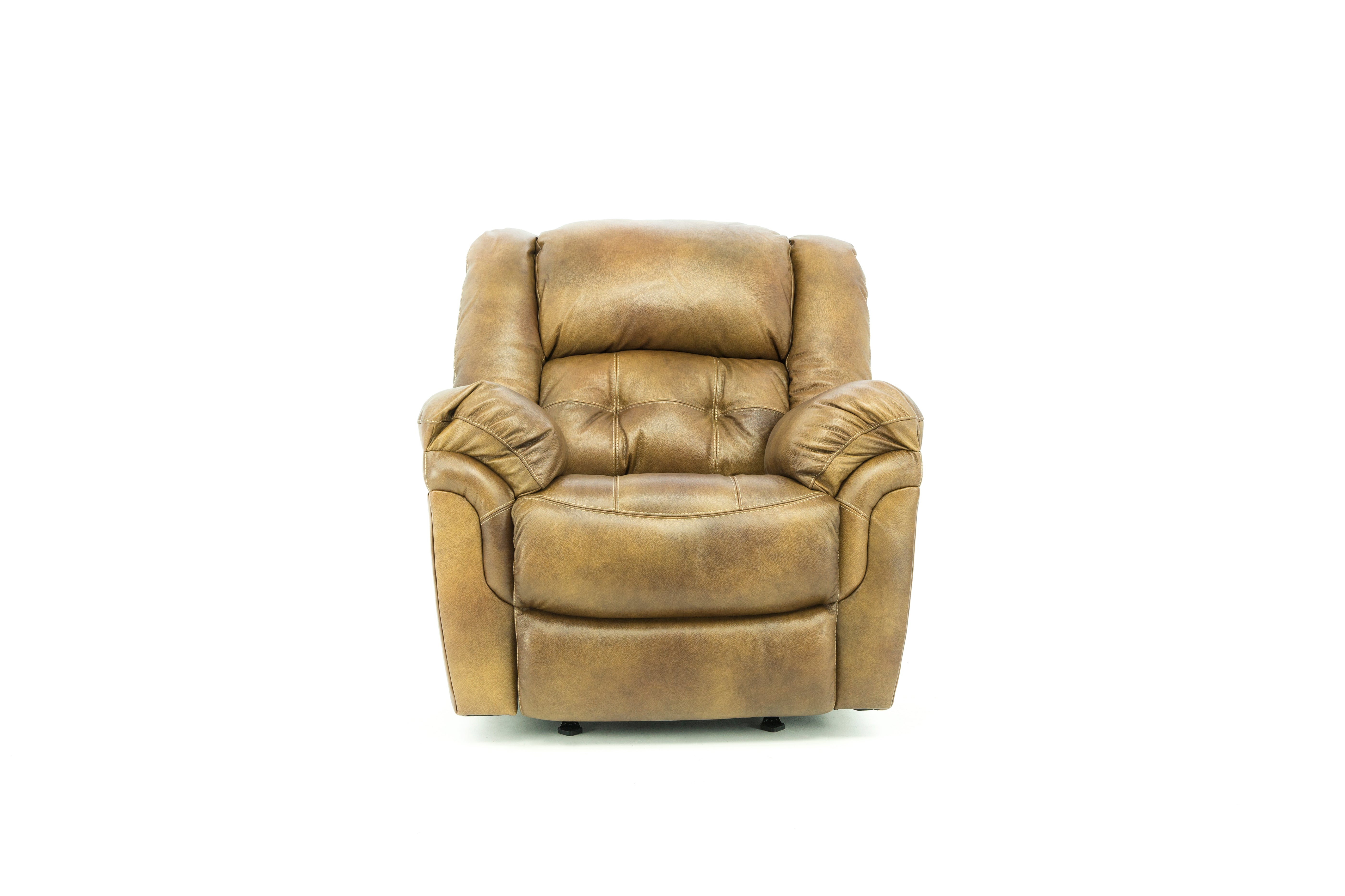 Hudson Leather Power Recliner - Saddle