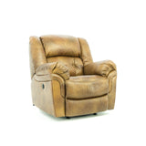 Hudson Leather Power Recliner - Saddle - Additional View 1