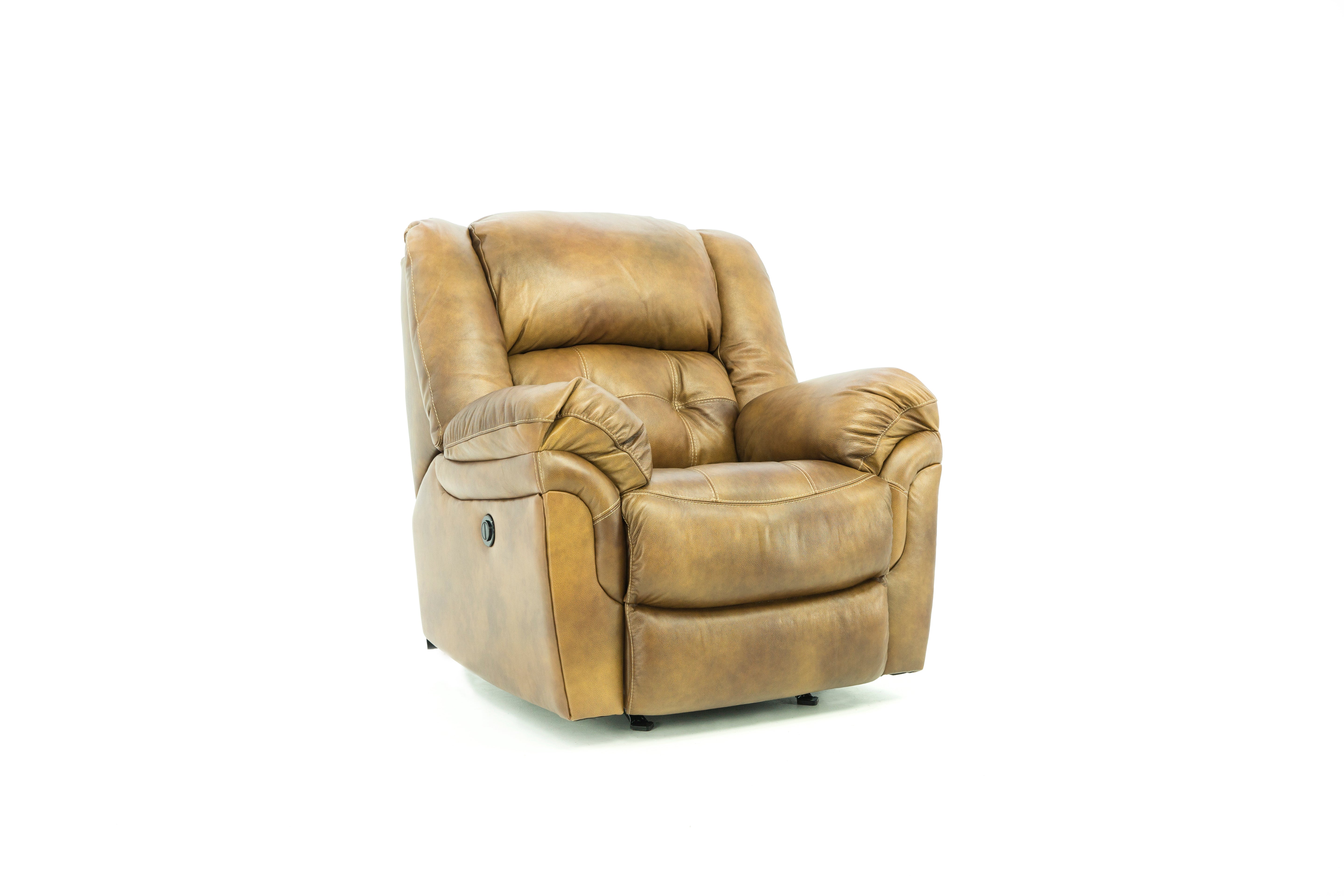 Hudson Leather Power Recliner - Saddle - Additional View 1