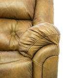Hudson Leather Power Recliner - Saddle - Additional View 2