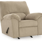 Ashley Furniture - Simplejoy Recliner - Sand - Beige Fabric - Recliners