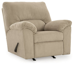 Ashley Furniture - Simplejoy Recliner - Sand - Beige Fabric - Recliners