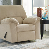 Ashley Furniture - Simplejoy Recliner - Sand - Beige Fabric - Recliners - Additional View 1