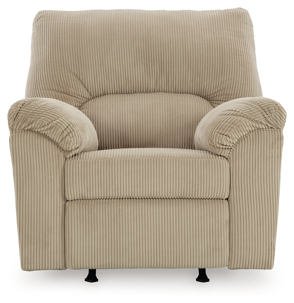 Ashley Furniture - Simplejoy Recliner - Sand - Beige Fabric - Recliners - Additional View 3