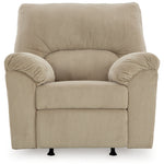 Ashley Furniture - Simplejoy Recliner - Sand - Beige Fabric - Recliners - Additional View 3