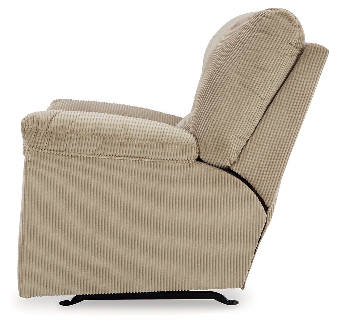 Ashley Furniture - Simplejoy Recliner - Sand - Beige Fabric - Recliners - Additional View 6