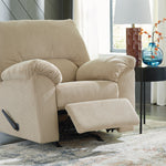 Ashley Furniture - Simplejoy Recliner - Sand - Beige Fabric - Recliners - Additional View 7