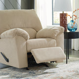 Ashley Furniture - Simplejoy Recliner - Sand - Beige Fabric - Recliners - Additional View 7