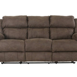 MILO ESPRESSO RECLINING SOFA WITH DROP DOWN TABLE WITH CUPHOLDERS