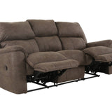 MILO ESPRESSO RECLINING SOFA WITH DROP DOWN TABLE WITH CUPHOLDERS - Additional View 2