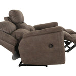 MILO ESPRESSO RECLINING SOFA WITH DROP DOWN TABLE WITH CUPHOLDERS - Additional View 3