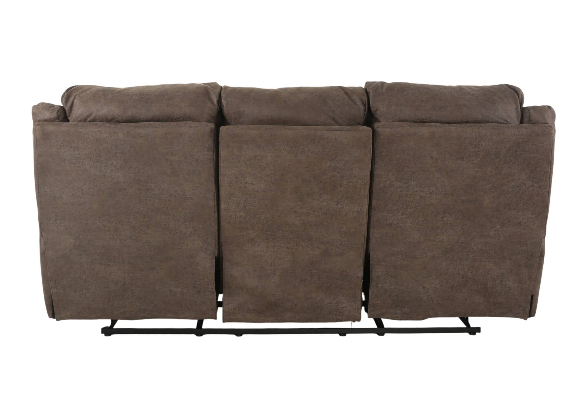 MILO ESPRESSO RECLINING SOFA WITH DROP DOWN TABLE WITH CUPHOLDERS - Additional View 4