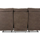 MILO ESPRESSO RECLINING SOFA WITH DROP DOWN TABLE WITH CUPHOLDERS - Additional View 4