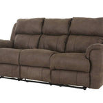 MILO ESPRESSO RECLINING SOFA WITH DROP DOWN TABLE WITH CUPHOLDERS - Additional View 5